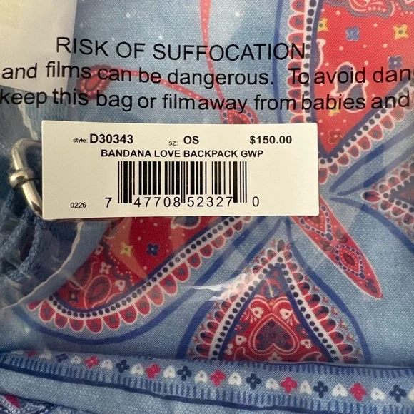 Brighton Bandana Love Backpack - Unopened - Picture 10 of 11